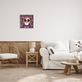thumbnail image 2 of Stupell Industries Day Of Dead Floral Patterned Skull Holiday Painting Gray Framed Art Print Wall Art, 2 of 7