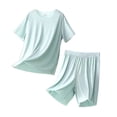 thumbnail image 5 of LONKITO Mens Pajamas Short Set, Round Neck Short Sleeve T Shirts and Shorts Loungewear Sleepwear Summer Casual Pjs 2 Piece, 5 of 7