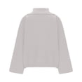 thumbnail image 5 of Rutainlusire Womens Trendy Casual Half Zip Up Lapel Loose Comfy Sweaters Ladies' Fashionable Solid Color Pullover Long Sleeved High Neck Sweater, 5 of 6