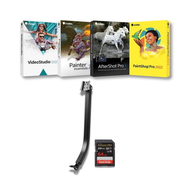 Adaptador de Soporte Amaran Verge con Montura de Bloqueo Rápido para Luces Verge y Verge Max (Negro) Paquete con Suite de Software y Tarjeta de Memoria (3 Artículos)