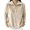 Beige, variant on Women’s Full Zip Fleece Stand Collar Jacket, Soft Korean Velvet Relaxed Long Sleeve Pocket Winter Outerwear Size S-5XL Plus Size Friendly