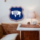 thumbnail image 2 of Placa Metal Vintage Wyoming Pintura Hierro Con Forma Especial Arte La Pared 30x30cm, 2 of 9