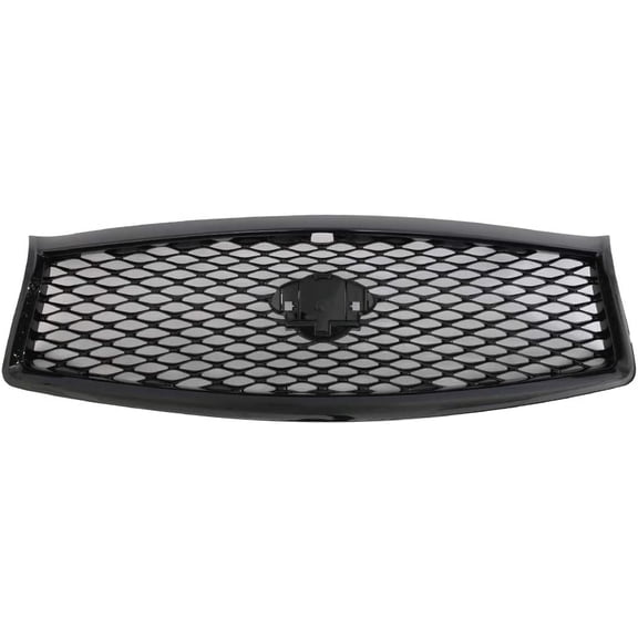 FREEMOTOR802 Compatible with 2014-2017 Infiniti Q50 Sedan Front Grille, Eau Rouge ER Style Painted Glossy Black ABS Plastic Hood Grill Cover