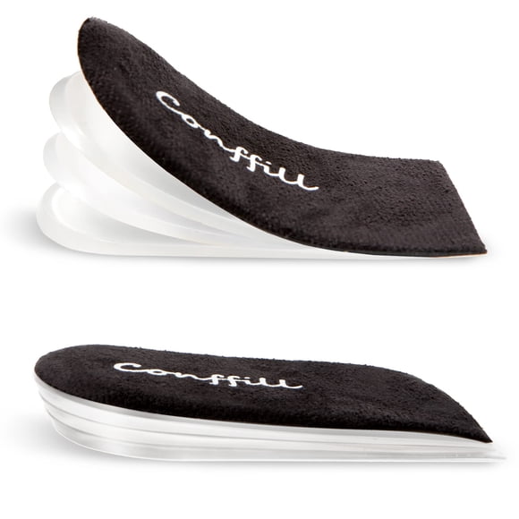 Plantillas ortopédicas elevadoras de talón Conffill ajustables de gel, 4 capas
