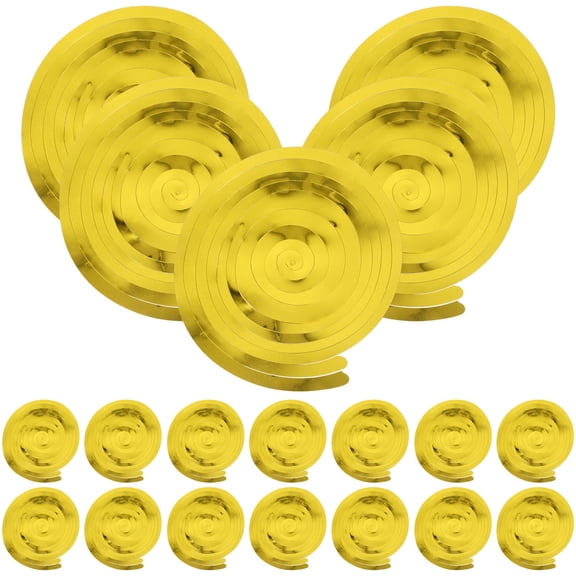 BESTOYARD Golden Hanging Swirl Decorations Eye-Catching PVC for Parties