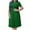 Green, variant on Summer Dresses for Women 2025, Women's Casual Solid Color Round Neck Short Sleeve Round-Neck Mid-Calf Dress(Black,S)