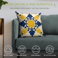 thumbnail image 4 of Yellow Blue Pioneer Flower Pillow Covers,Yellow Blue Pioneer Flower Throw Pillow Covers 20"×20" ,Living Room Sofa Couch Pillow Covers,Decorative Pillow Covers, 4 of 7