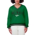 thumbnail image 4 of Women's WEAR by Erin Andrews Green New York Jets Oversized Long Sleeve V-Neck Sweatshirt, 4 of 4