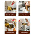 thumbnail image 5 of 2X Stainless Steel Deep Frying Pot Tempura French Fries Fryer with Strainer Chicken Fried Pans Kitchen Cooking Tool, 5 of 5