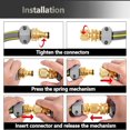 thumbnail image 4 of HAOAN Raccords de Boyau d'Arrosage 3/4” en Laiton, Adaptateurs à Raccordement Rapide (4 Ensembles), 4 of 7