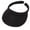 Black, variant on Cloth Covered Slip-On Visor for Women, Adjustable Cap Sports Sun Visors for Men, Yellow