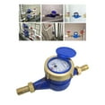 thumbnail image 2 of Water Meter Heavy Duty Brass Flow Measure Tap Cold Water Meter Home Garden Wet Table Measuring Tools Water Measurement, 2 of 7