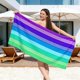 thumbnail image 4 of Toalla de playa de microfibra de doble cara, terciopelo, secado rápido, suave, absorbente, sin arena, rectangular grande, ideal para viajes, piscina y natación., 4 of 6