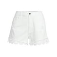 thumbnail image 5 of Madden NYC Juniors Crochet Denim Shorts, Sizes XS-XXXL, 5 of 5