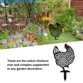 thumbnail image 4 of Muyoka Adornos de jardín, gallina, pollo, patio, arte, jardín, patio trasero, decoración de césped, regalo, negro, adornos de césped para patio trasero al aire libre Muyoka Hogar, 4 of 7