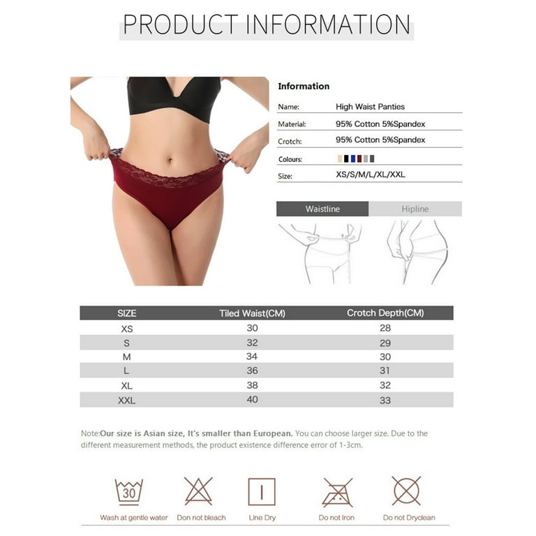 XZHGS Graphic Prints Winter underwear Packs Women Lace underwear