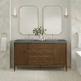 thumbnail image 6 of James Martin Vanities 60" Double Vanity, Carbon Oak w/ 3 CM Parisien Bleu Quartz Top, 6 of 7