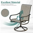 MF Studio Swivel Outdoor Patio Dining Chairs Set of 2 Metal Swivel