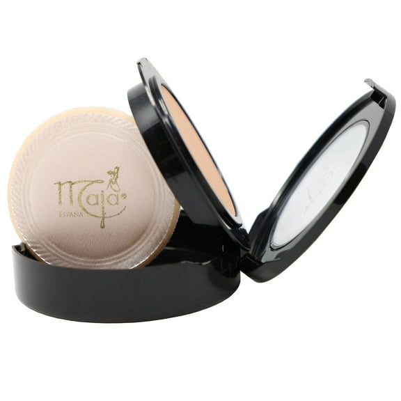 Maja Pressed Powder, Delicately Scented Powder, Mirror and Tassel, Bronceado (Bronze), 0.53 oz