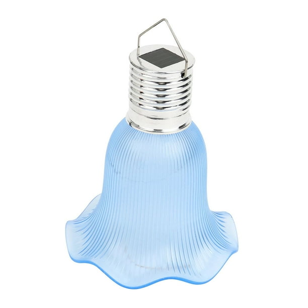 Lámpara colgante decorativa con energía solar, impermeable y multifuncional para jardines. Pantalla de lámpara azul