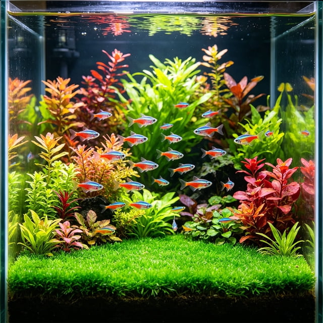 Alfombra artificial de césped para acuario, sustrato vegetal de plástico realista y suave, para decoración y jardinería de acuarios