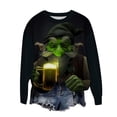 thumbnail image 5 of Unisex St. Patrick's Day Elderly Print Casual Long Sleeve T-Shirt, 5 of 5