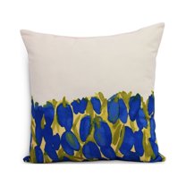 Simply Daisy's Sunset Tulip Garden 20 inch Blue Decorative Floral Throw Pillow