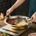 thumbnail image 6 of Stainless Steel Hot Pot, Induction Cooker Pot Dual Flavor Divider Cookware, Double Flavored Hot Pot Container, for Home Cooking and Hot Pot Parties, 6 of 6