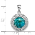thumbnail image 2 of 925 Sterling Silver Turquoise Necklace Pendant Charm, 2 of 6