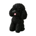 thumbnail image 3 of Estatua para perros sentado Jardín Puppy Sculpture Remouge recolectando una linda decoración interior al aire libre Figura de animales para sala de Negro, 3 of 8