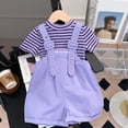 thumbnail image 3 of Kids Girl Summer Toddler Outfits Clothes T-shirt Tops+Shorts Pants 2PCS Set,1-7 Years, 3 of 9