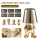 thumbnail image 1 of Golden Man Bordslampa Trådlös Nattlampa Nordisk Skrivbordslampa för Hem Bar Hotell Dekoration Guld gold, 1 of 5
