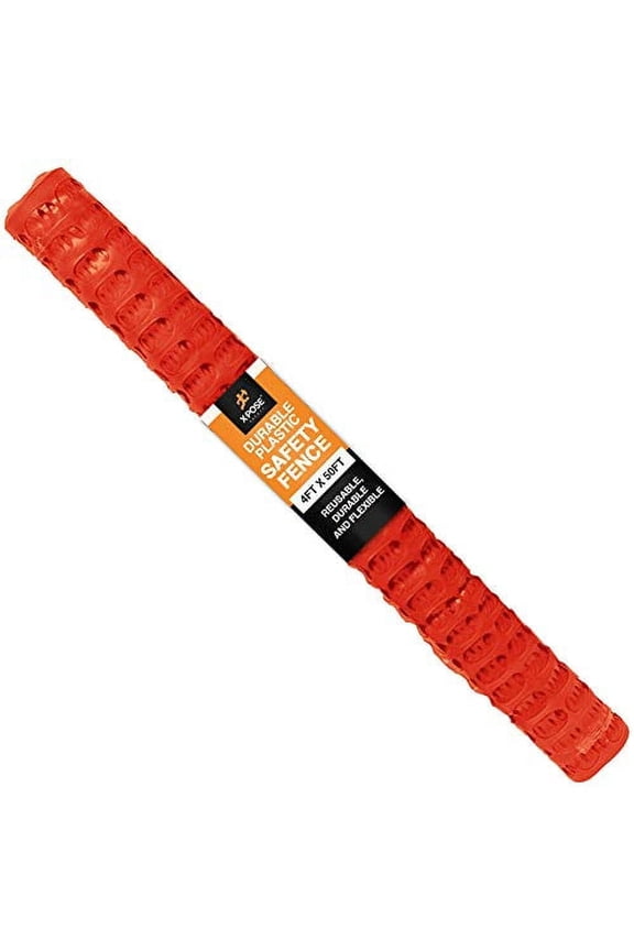 Orange Safety Privacy Fence - 4' x 50' - Garden Netting, Fencing Screen for Yard, Outdoor Snow, Dog and Pet Fence, Chicken Enclosure - Barrier Protection for Deer, Rabbit, Small Anima