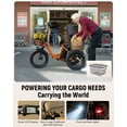thumbnail image 4 of ActBest Folding 3‑Wheel Electric Tricycle for Adults/Seniors, 18"x3.0" Fat Tire E‑Trike, 750W(Peak1200W),48V 10.4Ah Battery, Ideal for Grocery Shopping, Walking Dogs, Carrying Cargo,Orange, 4 of 8