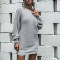 thumbnail image 7 of FDGIU Women's Oversized Knit Sweater 2025 - Chunky Solid Color Crew Neck Pullover, Warm Winter Fall Top, Cozy Casual Loose Fit, 7 of 7