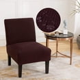 thumbnail image 2 of Topchances Armless Accent Chair Covers Water-Repellent Knitted Stretch Slipper Chair Couch Slipcovers Removable Washable Furniture Protector Covers for Living Room Home Hotel, 2 of 9