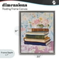 thumbnail image 4 of Stupell Industries Cottage Vintage Books & Florals Gray Floating Frame Canvas Art, 25 x 31, by The Prints Vibe, 4 of 8
