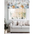 thumbnail image 5 of Thanksgiving Fall Pumpkin Leaves Curtain Valances for Windows, Wood Grain Window Valances, Window Treatment Rod Pocket Valance Curtains for Living Room/Kitchen/Bedroom/Bathroom, 54x18inch, 5 of 9
