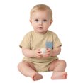 thumbnail image 4 of Fesfesfes Baby Toddler Boys Girls Short Sleeve Cotton Blend Bodysuit Romper, Solid Color Crewneck Summer Outfit for Daily Play Wear Kids Aged 0-18 Months Old., 4 of 6