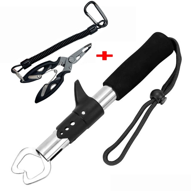 Stainless Steel 21/17cm Lure Pliers Fish Controller Set Multi-functional Spinning/Casting Fish Lip Grabber Fishing Equipment Cast Fish Grip Plier