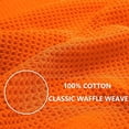 thumbnail image 2 of 100% Cotton Waffle Weave Kitchen Dish Cloths, Ultra Soft Absorbent Quick Drying Dish Towels, 12 x 12 Inches, 6-Pack, Orange, 2 of 7