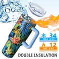 thumbnail image 2 of 40 oz Hawaii Tropical Plants Tumbler with Handle, Flip Straw Lid, Leak Proof Vacuum Insulated Stainless Steel Mug, Travel Gifts for Men Women, 2 of 5