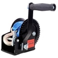 thumbnail image 6 of S-HOME 1200LBS Hand Winch, 19.6FT Steel Cable, 4:1 Gear Ratio, Two-Way Ratchet for Trailer, Boat, ATV Towing, 6 of 11