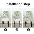 thumbnail image 5 of Chair Covers for Dining Room Set of 4 Stretch Kitchen Chair Slipcover Hand Drawn Color Leaves Chair Cover Washable and Removable, 5 of 5