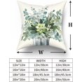 thumbnail image 6 of Spring Leaf Pillow Covers 18×18 Inch Set of 2 Eucalyptus Leaf Watercolor Flowers Decorative Indoor Throw Pillow Covers Cushion Cover for Home Decor Bedroom Living Room Couch Sofa Bed, 6 of 6