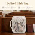 thumbnail image 4 of FOR U DESIGNS Deer Peony Print Bible Case Quilted Bible Carrying Case Washable Bible Carrier Tote Bag with Zipper Pocket Book Cover Christian Bible Accessories, 4 of 7