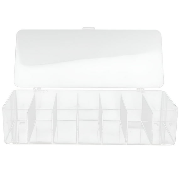 LAMIRO Multi-functional Plastic Storage Box Clear Tea Bag Holder Compartment Coffee Bag Case With Lid