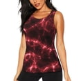 thumbnail image 2 of Uemuo Red Line Pattern Workout Tank Tops for Women Breathable Moisture-wicking tank top Sleeveless Running Loose Fit Yoga Tops Active Shirts Sports Gym Exercise, 2 of 9