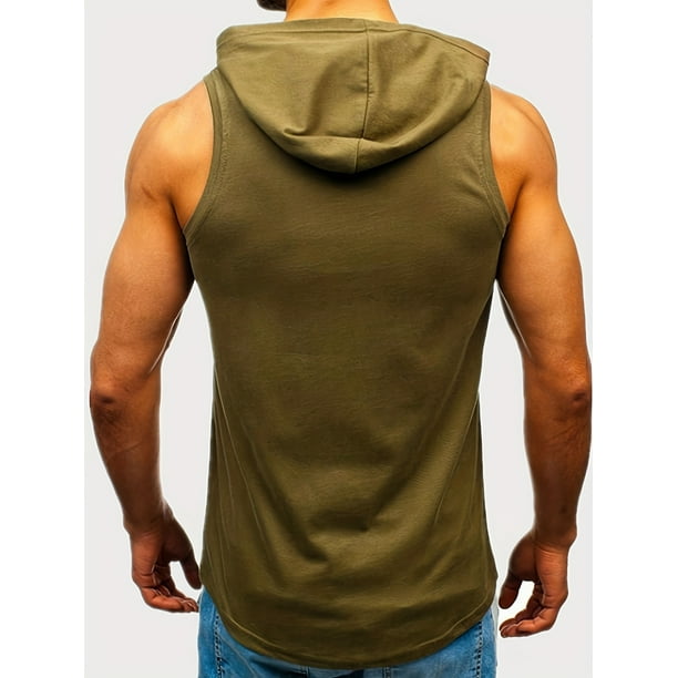 Camisetas Sin Mangas Con Capucha Para Hombres Camisetas Cortadas Para Culturismo Camisetas Con Capucha Para Deportes De Entrenamiento Bodega Aurrera en linea
