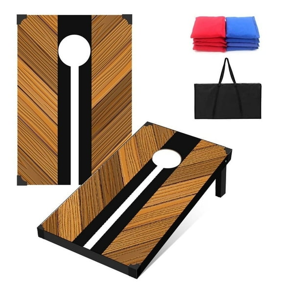 Wakefa Corn Holes Outdoor Game Set: 3x2 Corn Hole Set Includes 2 Cornhole Boards, 8 Corn Hole Bean Bags for MDF Wood Cornhole Boards Indoor and Outdoor Toss Games, Adults/Family in Yard Beach